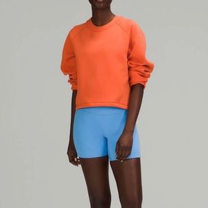 Lululemon airwrap crew in warm coral
